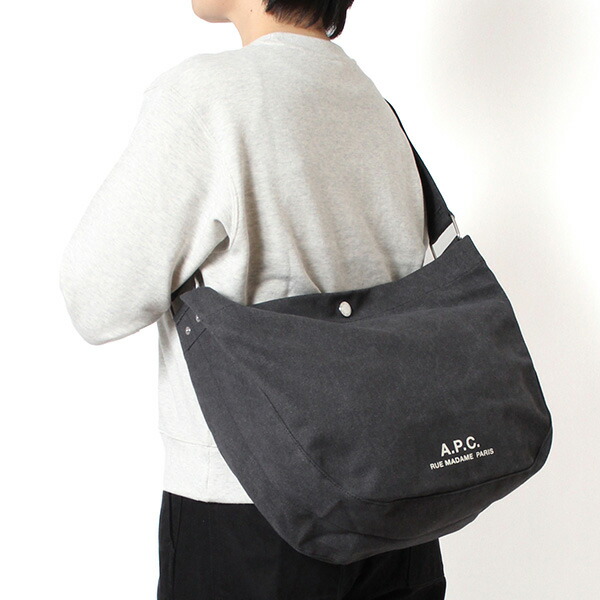 26SSモデル アーペーセー A.P.C. レディース JOURNAL コットンキャンバス ミディアムバッグ【LZZ NOIR/BLACK】 M61939 PSAJZ LZZ/【2026SS】l-bag