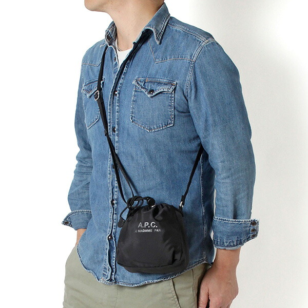 26SSモデル アーペーセー A.P.C. メンズ BACKSTAGE クロスボディポーチ【LZZ NOIR/BLACK】 H67047 PAAGX LZZ/【2026SS】m-bag