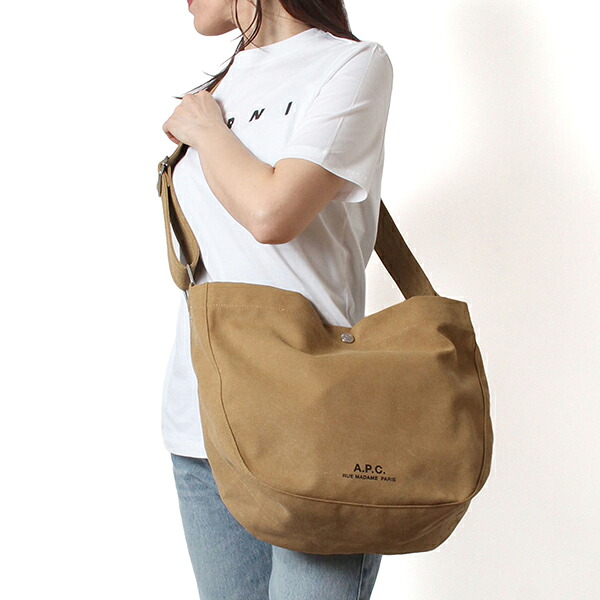 26SSモデル アーペーセー A.P.C. レディース JOURNAL コットンキャンバス ミディアムバッグ【CAG BEIGE】 M61939 PSAME CAG/【2026SS】l-bag