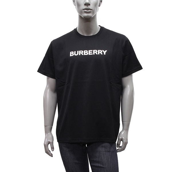 バーバリー BURBERRY HARRISTON BLACK ロゴプリント オーバーサイズT