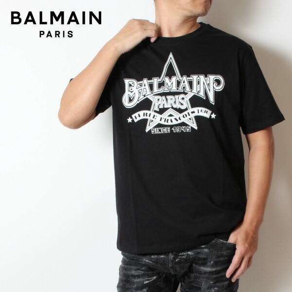 バルマン BALMAIN メンズ BALMAIN スターTシャツ【ブラック】 CH1EG000GD29 EAB/【2024SS】m-tops