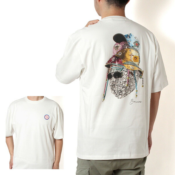 26SSモデルバロウ バロー BARROW ユニ一発やる グラフィックバックプリント プルオーバー【412 COCONUT】S6BWUATH137 412/【2026SS】m-tops
