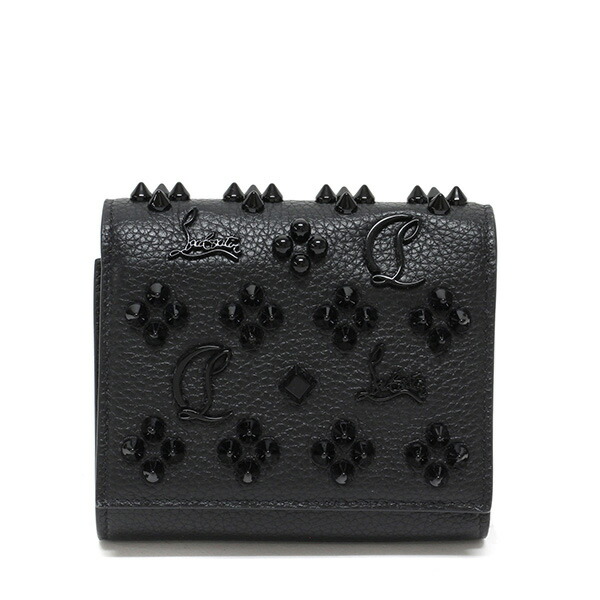 25AWモデルクリスチャンルブタン Christian Louboutin パロマ PALOMA 三つ折り紙入れ【黒いこと】1255011 BK01/【2025-26AW】m-wallet