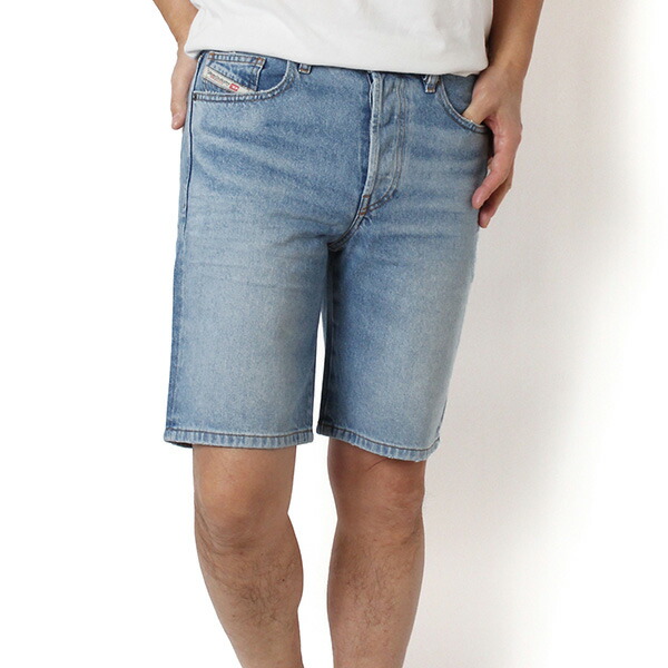 25SS模範例ディーゼル DIESEL ショートデニムパンツ REGULAR SHORT【青色】A06430 0DQAF 01/【2025SS】m-bottoms メンズファッション-ズボン・パンツ