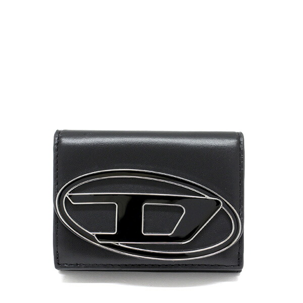 【訳ありB品】25AW真似形ディーゼル DIESEL 三つ折り銭入れ 1DR-TRI-FOLD-COIN-XS-II【黒いこと】X09887 PR818 T8013/【2025-26AW】m-wallet
