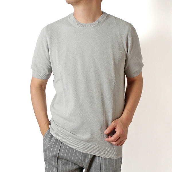 26SSモデルグランサッソ GRAN SASSO パイルＴシャツ【050 GRAY】57152 22106 050 GRAY/【2026SS】m-tops