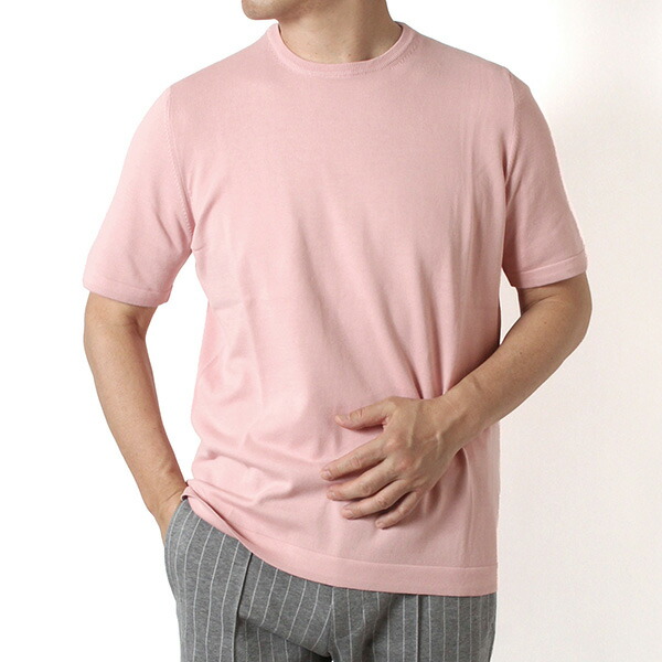 26SSモデルグランサッソ GRAN SASSO 12ゲージソフトコットン 編み物Ｔシャツ【216 PINK】58138 18120 216 PINK/【2026SS】m-tops