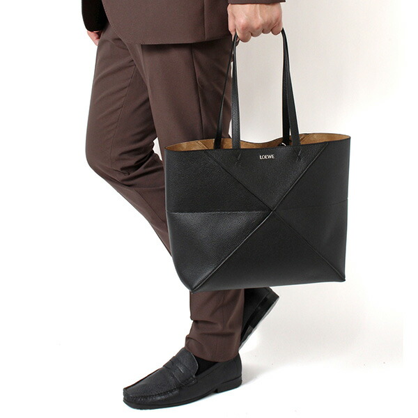 26SSモデルロエベ LOEWE メンズ パズルフォルド トート ホリゾンタル 並み並み【BLACK】A779PEWX04  1100/【2026SS】m-bag