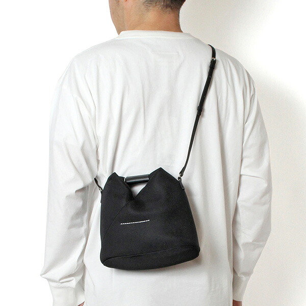 26SSモデル エムエムシックス MM6 Maison Margiela メンズ ジャパニーズ メッシュ クロスボディバッグ【ブラック】 SB6WD0026 P6414 T8013/【2026SS】m-bag