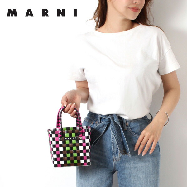 【訳ありB品】マルニ MARNI MICRO BASKET BAG マイクロ 提げ篭御徒面子【0M340 ライトキャンディピンク(マルチ)】M00178 M00IW 0M340/【2024SS】l-bag