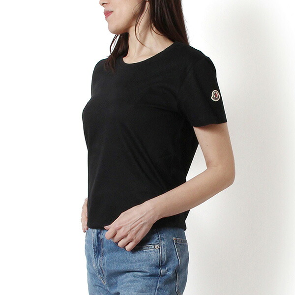 26SSモデルモンクレール MONCLER レディース ワッペン付き Tシャツ【ブラック】8C73200 V8058 999/【2026SS】l-tops|drawers(ドロワーズ)