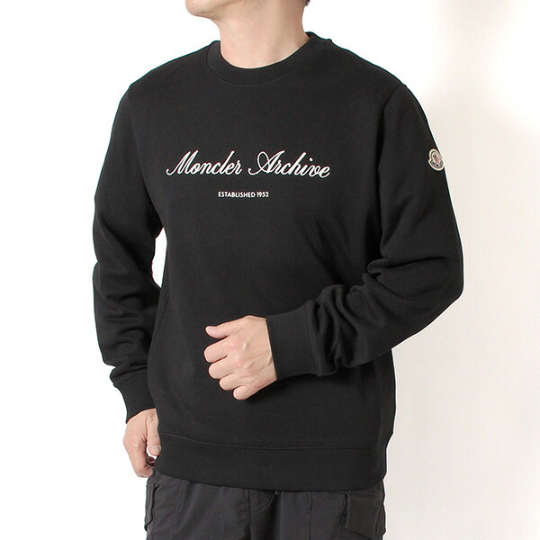 26SSモデルモンクレール MONCLER ロゴタイプ縫い トレイナー 調教師【黒いこと】8G00018 89A8F 999/【2026SS】m-tops