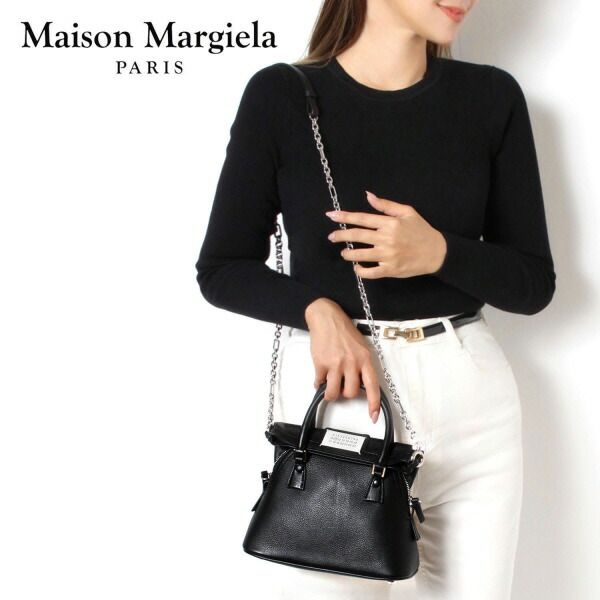 24AWモデルメゾン マルジェラ Maison Margiela レディース 5AC マイクロ ショルダーバッグ【黒いこと】SB1WG0036 P5348 T8013/【2024-25AW】l-bag