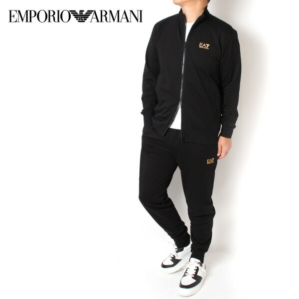 EMPORIO ARMANI ジャージ　セットアップ　サイズM ブラック EMPORIO ARMANI ジャージ 上下 セット メンズ エンポリオ