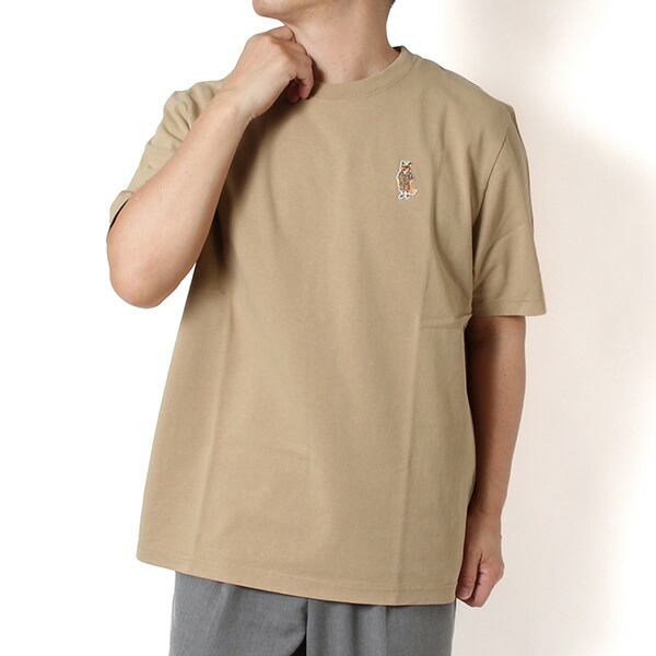 26SSモデルメゾン 稲荷 MAISON KITSUNE メンズ DRESSED FOX コンフォートフィットティーシャツ【0429 ROASTED ALMOND】QM00101KJ7025 0429/【2026SS】m-tops