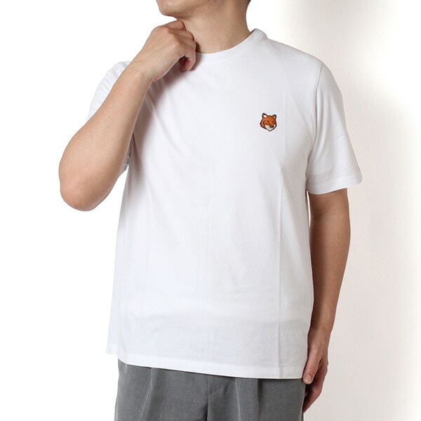 26SSモデルメゾン 稲荷 MAISON KITSUNE メンズ FOX HEAD レギュラー相応うティーシャツ【P100 WHITE】PM00107KJ7026 P100/【2026SS】m-tops