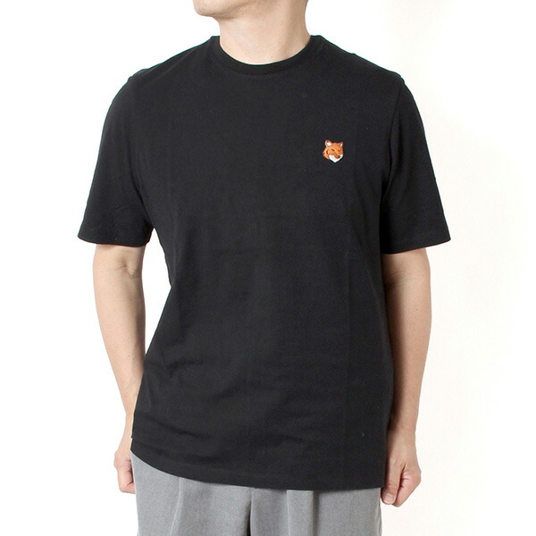 26SSモデルメゾン 稲荷 MAISON KITSUNE メンズ FOX HEAD レギュラー相応うティーシャツ【P199 BLACK】PM00107KJ7026 P199/【2026SS】m-tops