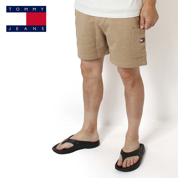 トミー・ヒルフィガー TOMMY HILFIGER TJM REG BADGESWEATSHORT EXT トミー ジーンズ ショートパンツ【Vintage Camel Melange】 DM0DM18479HEF HEF/【2025SS】m-bottoms