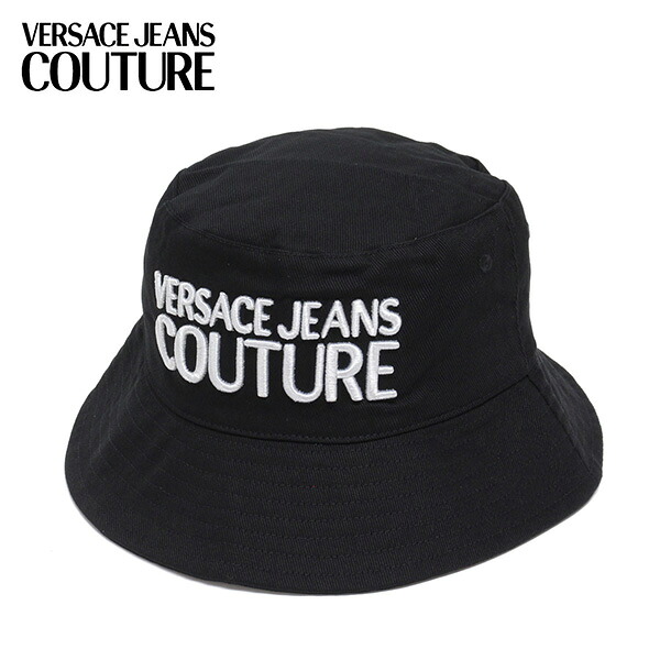 ヴェルサーチ VERSACE EMBROIDERY LOGO 刺しゅうロゴ バケットハット【BLACK】 78GAZK04 ZG365 899/【2025SS】goods