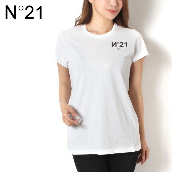 N°21 ヌメロ ヴェントゥーノ 半袖Tシャツ ホワイト14 ヌメロヴェントゥーノ N21 ロゴ 半袖T-シャツ （WHITE