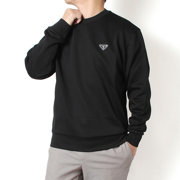 楽天市場】2 PRADA プラダ UJL21A 10UF ブラック ロゴ スウェット