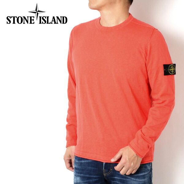 25SSモデル ストーンアイランド STONE ISLAND バッジワッペン付き ハイゲージ コットンセーター【V0F80 FLUORESCENT PINK】 K1S155100052 S00B0 V0F80/【2025SS】m-tops