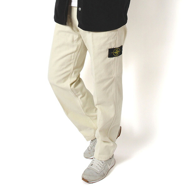 25AWモデルストーンアイランド STONE ISLAND バッジワッペン付き ワークパンツ TYPE LO【V0193 IVORY】K2S153100008 S0184 V0193 IVORY/【2025-26AW】m-bottoms｜drawers（ドロワーズ）