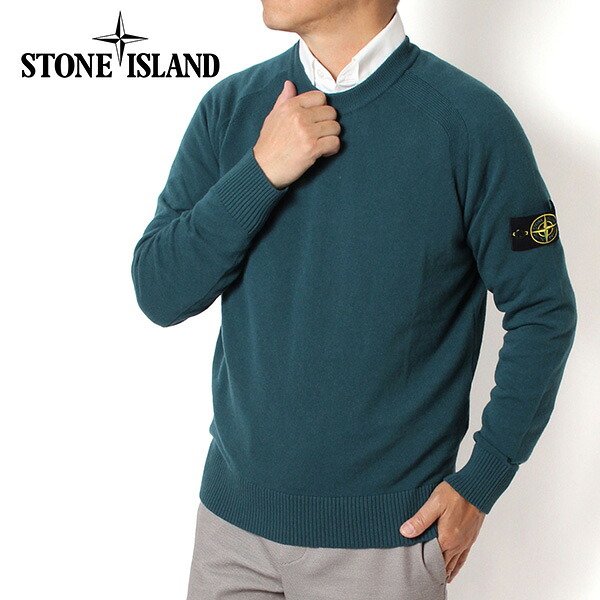 【ポイント祭】25AWモデルストーンアイランド STONE ISLAND バッジワッペン付き ハイゲージ ピュアウールニット【V0057 PETROLIO】K2S155100045 S00B4 V0057/【2025-26AW】m-tops