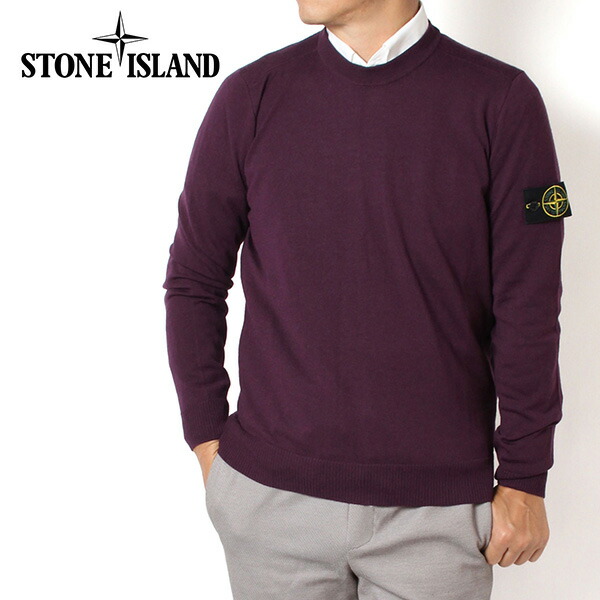 25AWモデルストーンアイランド STONE ISLAND 胸章紋章付き添い人 ご機嫌ゲージ ピュアウールニット【V0017 BURGUNDY】K2S155100071 S00C4 V0017/【2025-26AW】m-tops