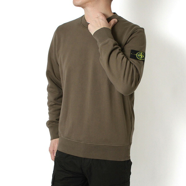 26SSモデルストーンアイランド STONE ISLAND 徽章紋章付き添い人 コットンフリース スウェットトレーナー【V007C UMBER】L1S156100060 S0051 V007C/【2026SS】m-tops
