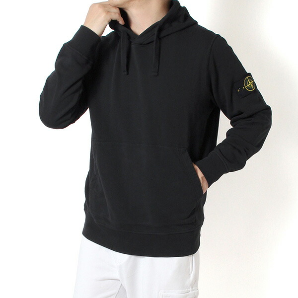26SSモデル ストーンアイランド STONE ISLAND バッジワッペン付き スウェットプルオーバーパーカー【V0029 BLACK】 L1S156100062 S0051 V0029/【2026SS】m-tops