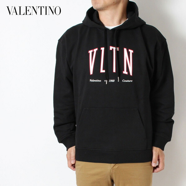 ヴァレンティノ・ガラヴァーニ Valentino Garavani VLTNプリント プルオーバーパーカー【ブラック】2V3MF15P96T TTL/【2023SS】m-tops｜drawers（ドロワーズ）