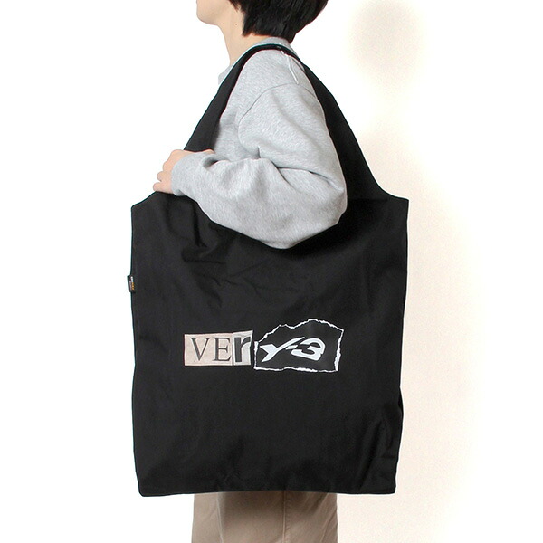 26SSモデルワイスリー Y-3(adidas×Yohji Yamamoto) レディース グラフィック トート MERCH TOTE【BLACK】KD0182 BLACK/【2026SS】l-bag|drawers(ドロワーズ)