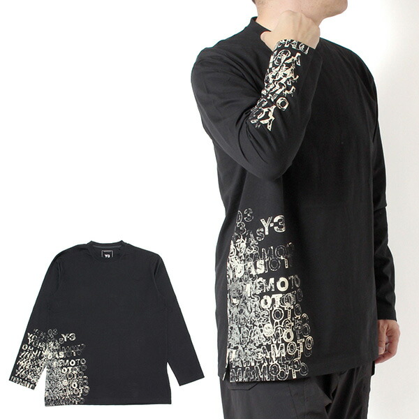 26SSモデルワイスリー Y-3(adidas&times;Yohji Yamamoto) グラフィック ロングスリーブ 長袖Tシャツ GFX LONG SLEEVE TEE【BLACK】KR2239 BLACK/【2026SS】m-tops｜drawers（ドロワーズ）