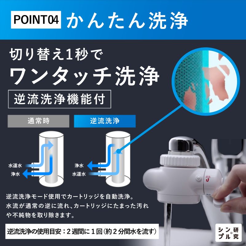 ビューク 浄水器 | 3年交換｜逆流洗浄機能付き| 暮らしになじむ 据置型