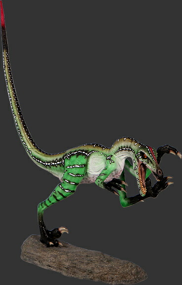高さ２１５ｃｍ！獰猛なヴェロキラプトルＢ　等身大フィギュア（恐竜等身大フィギュア）