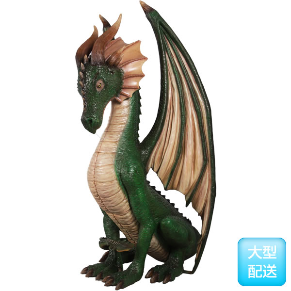 楽天市場 高さ213cm 座るドラゴン 翼竜 巨大フィギュア 恐竜ビッグフィギュア ドリームフィギュア 楽天市場店
