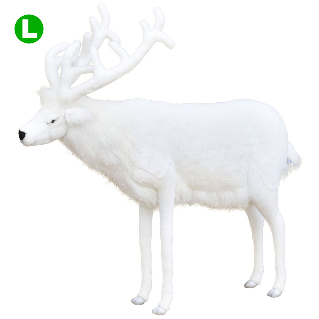アニマルビッグフィギュアHANSAぬいぐるみ【シロ牡鹿（鹿）DEER 全長：95糎】（等身大図形）