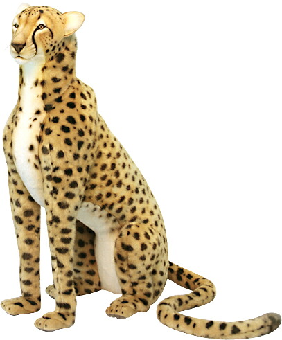 アニマルビッグフィギュアHANSAぬいぐるみ【チーター・シッティング（高さ：110珊)】（等身大図形）