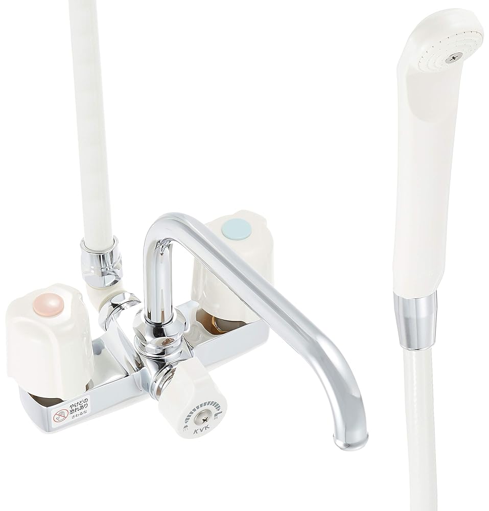 KVK デッキ形2ハンドルシャワー 【KF14E】