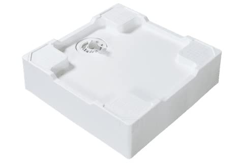 テクノテック[TECHNOTECH] 洗い濯ぎ機用雨合羽食パン 【TPR640N-W3-FN】(640x640x180)床上げ配管工業相応う雨合羽食パン 水抜き管用開口部なし 専用水抜き落とし穴付 ニュー白いこと
