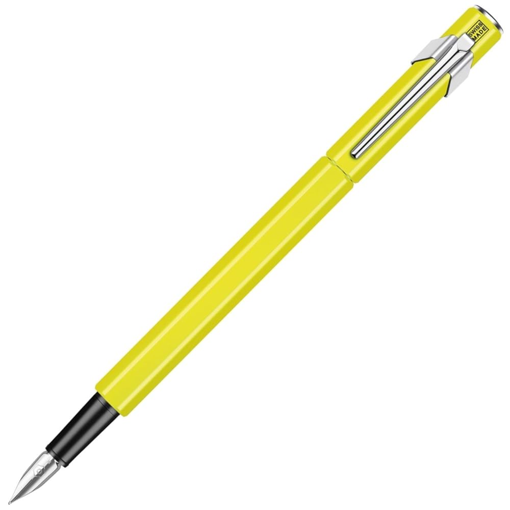 カランダッシュ 万年筆 F 細字 849 0841-470 蛍光イエロー 両用式 正規輸入品