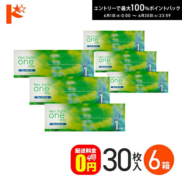 ネオサイトワンデーアクアモイスト 30枚入 6箱仕掛ける   【貨物輸送無料】