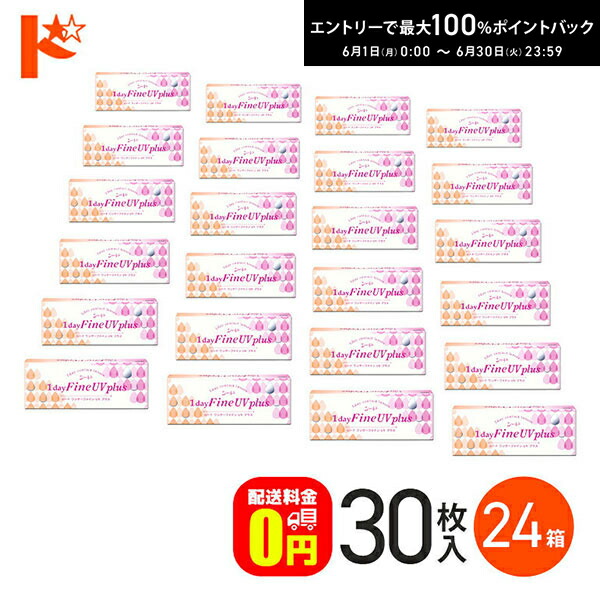 エントリーして尖んがり5倍！6/11の1:59まで♪ワンデーファインUVつけ加える 30枚入 24箱仕掛ける 1日使い捨て 1day  【貨物輸送無料】