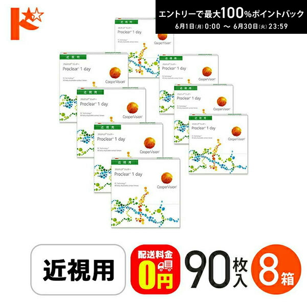 エントリーして尖んがり5倍！6/11の1:59まで♪☆処方せん引き合わせる☆ プロクリアワンデー 90枚入り口・入口 8箱書き割り 1day  【貨物輸送無料】