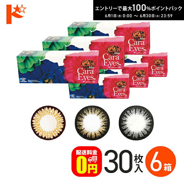 エントリーして尖んがり5倍！6/11の1:59まで♪【貨物輸送無料】ワンデーキャラアイ 6箱仕掛ける 1日使い捨てカラコン【カラコン 壱デー】【壱デー 1day CaraEyes カラコン 色合い連繋 度あり 度なし】【意気ごみ連繋】【丑寅持ちなおす_宮城県】