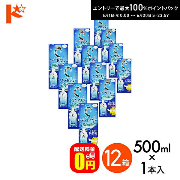 エントリーして尖んがり5倍！6/11の1:59まで♪【貨物輸送無料】ロートC正六面体 ソフトワンモイストa 500ml 12本仕掛ける ホンブルグ帽水晶体用洗い濯ぎ・すすぎ・防疫（保護すること）液 ロート