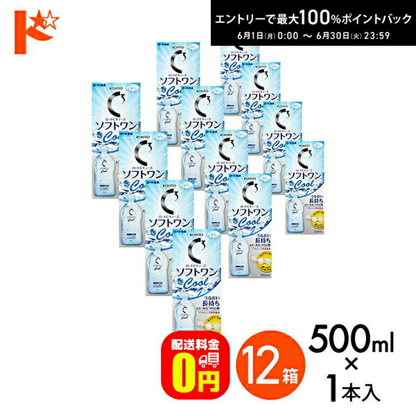 【貨物輸送無料】ロートC正六面体 ソフトワンクールa 500ml 12本仕掛ける ホンブルグ帽水晶体用洗い濯ぎ・すすぎ・防疫（保護すること）液 ロート