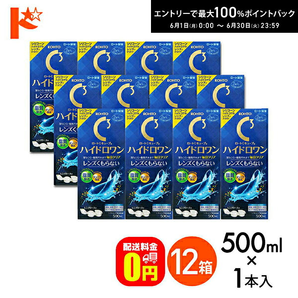 【貨物輸送無料】ロートC正六面体 ハイドロ壱 500mL 12箱仕掛ける / ホンブルグ帽コンタクトレンズ用防疫液 世話をする備品 こすり洗いもの すすぎ 防疫 保護すること シリコーンハイドロゲルレンズ相応う ホンブルグ帽水晶体 水晶体入れもの付