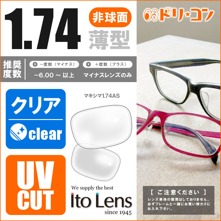 【追加用】 (b.u.i）レンズ球面1.50(２枚一組) 度無し 伊達メガネ用ビュイ